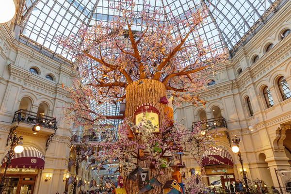 Russia, Moscow, Red Square, Gum Department Store, Interior