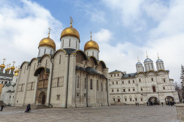 Russia, Moscow, Dormition Cathedral in the Moscow Kremlin