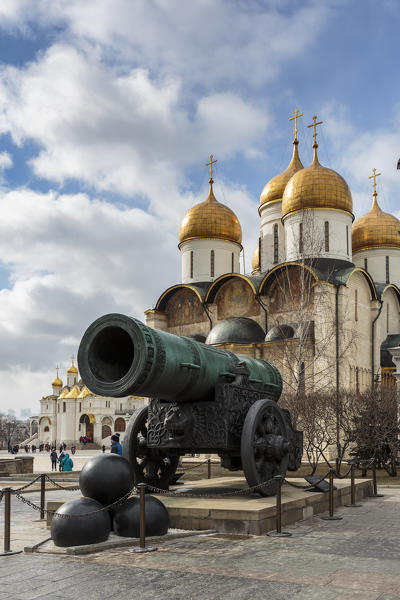 Russia, Moscow, Tsar Cannon in the Moscow Kremlin
