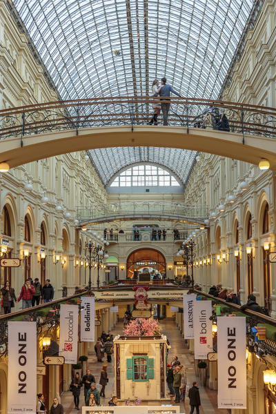 Russia, Moscow, Red Square, Gum Department Store, Interior