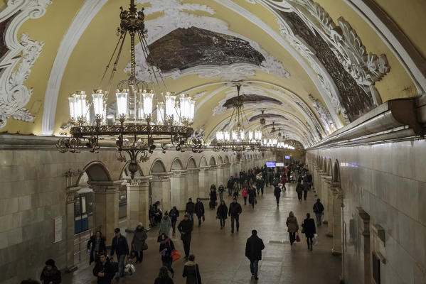 Russia, Moscow, Komsomolskaya Metro