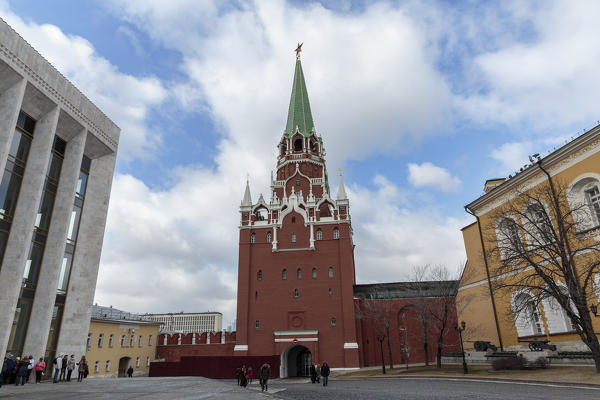 Russia, Moscow, Red Square, Kutafiya tower