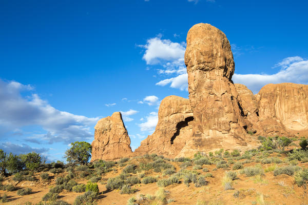 Rock formations in Arches National Park, Moab, Grand County, Utah, USA.