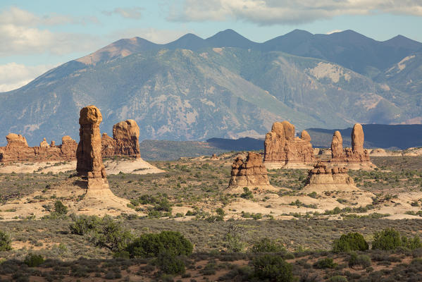 Rock formations in Arches National Park, Moab, Grand County, Utah, USA.