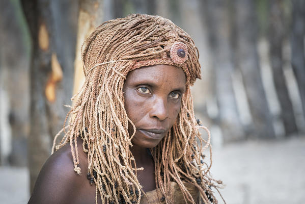 Portrait of a Mbunza woman. Mbunza Living Museum, Kavango region, Namibia.