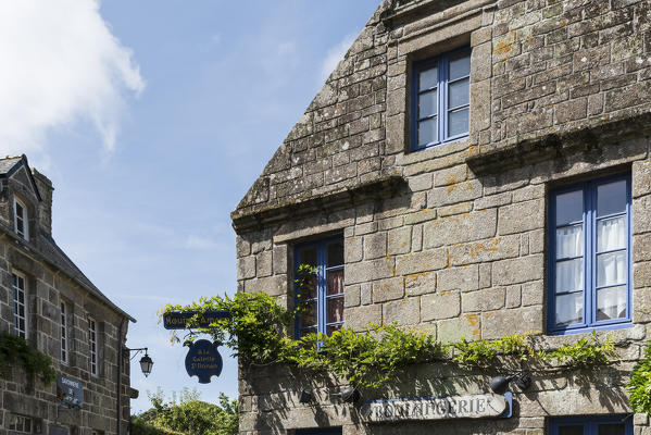 Typical house in Locronan. Finistère, Brittany, France.