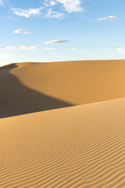 Wind drawn lines on the sand in Gobi Gurvan Saikhan National Park. Sevrei district, South Gobi province, Mongolia.