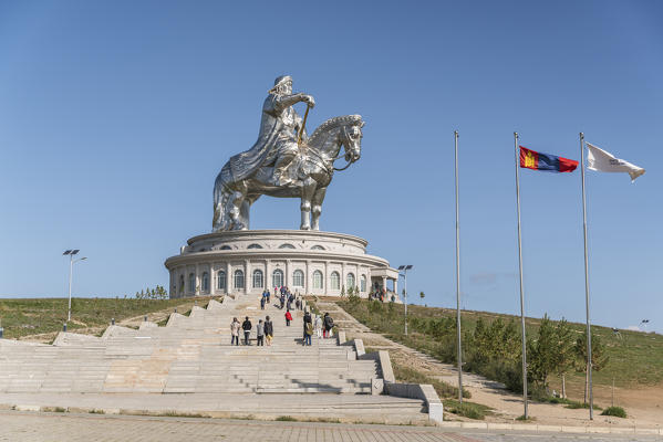 Stairs to Genghis Khan Statue Complex. Erdene, Tov province, Mongolia.