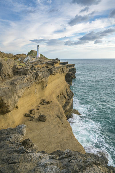 Castlepoint lighthouse. Castlepoint, Wairarapa region, North Island, New Zealand.