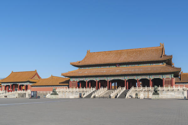 The Gate of Supreme Harmony in the Forbidden City. Beijing, People's Republic of China.