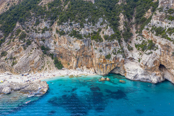 Cala Mariolu Beach in the Orosei Gulf lies between Dorgali and Baunei, Nuoro, Sardinia, Italy