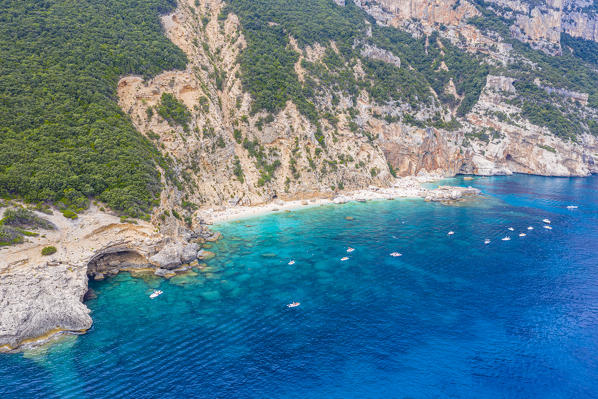Cala Mariolu Beach in the Orosei Gulf lies between Dorgali and Baunei, Nuoro, Sardinia, Italy