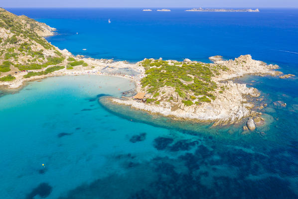 Punta Molentis cape and beach, Villasimius, Cagliari, Sardinia, Italy