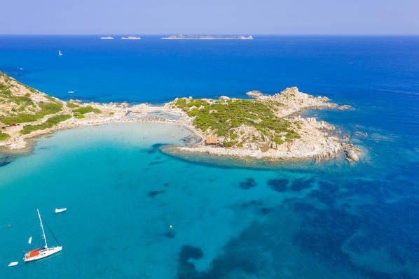 Punta Molentis cape and beach, Villasimius, Cagliari, Sardinia, Italy