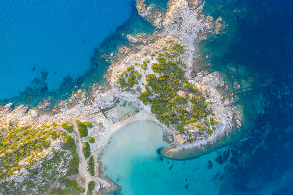 Punta Molentis cape and beach, Villasimius, Cagliari, Sardinia, Italy