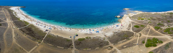 Is Arutas beach in Cabras, Otranto, Sardinia, Italy