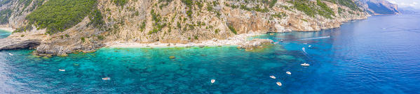 Cala Mariolu Beach in the Orosei Gulf lies between Dorgali and Baunei, Nuoro, Sardinia, Italy