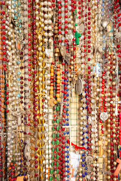 Hanging rosaries inside the church of the Holy Spirit in the Saxon District
Europe, Italy, Lazio, Province of Rome, Rome