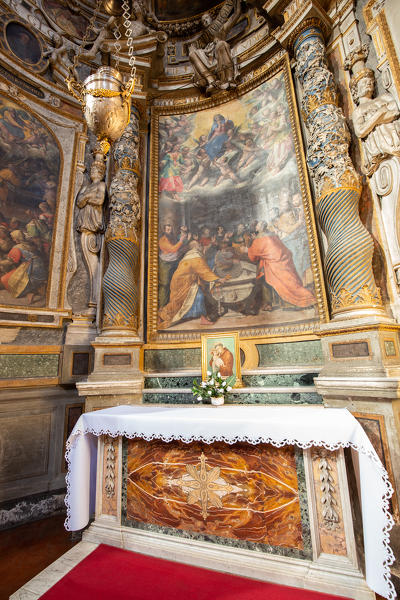 One of the Chapel of the Church of the Holy Spirit in the Saxon District
Europe, Italy, Lazio, Province of Rome, Rome