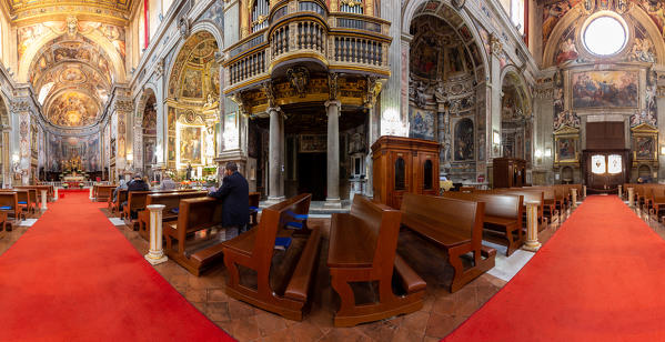 A 180 degrees panorama of the Church of the Holy Spirit in the Saxon District
Europe, Italy, Lazio, Province of Rome, Rome