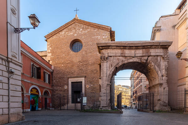 The Arch of Gallieno and the Church of Santa Maria Maggiore in San Vito
Europe, Italy, Lazio Region, Province of Rome, Rome