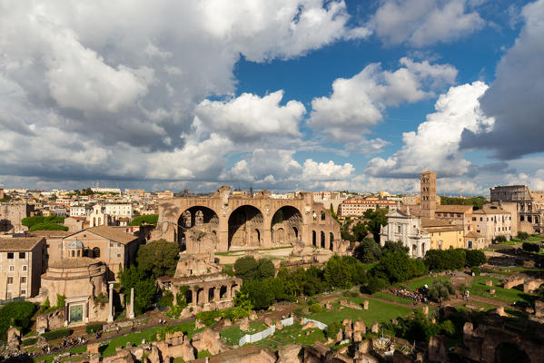 The Roman Forum from the top of the Palatin Hill
Europe, Italy, Lazio Region, Province of Rome, Rome