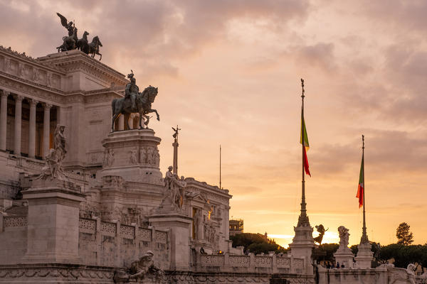 The Victor Emmanuel II Monument or Altare della Patria at sunset
Europe, Italy, Lazio Region, Province of Rome, Rome