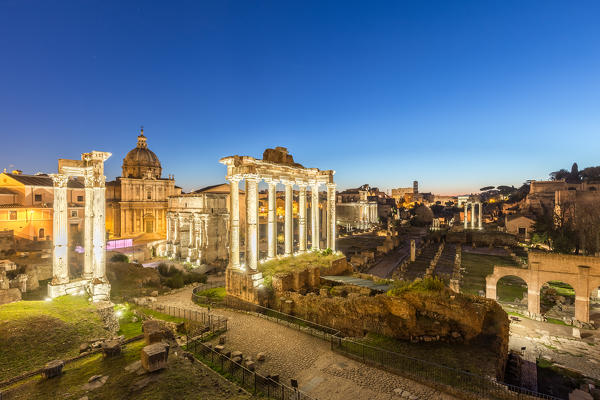Italy, Lazio, Rome. Roman Forum from capitolium