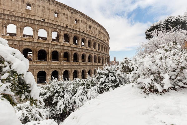 Colosseum after the great snowfall of Rome in 2018
Europe, Italy, Lazio, Province of Rome, Rome