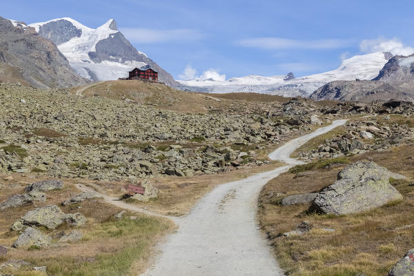 Trails to the Fluhalp refuge, Zermatt, Switzerland.
