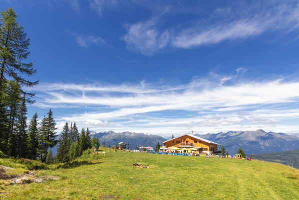 Rifugio Valtellina during summer, Palabione, Aprica, Sondrio province, Valtellina, Lombardy, Italy