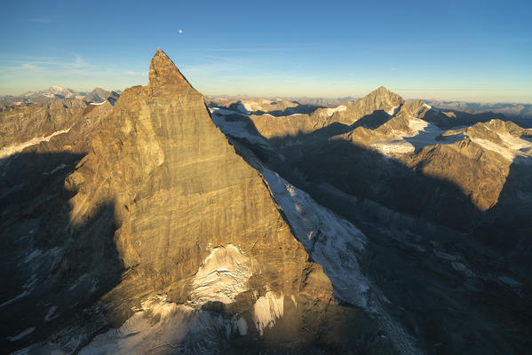 Aerial view of Matterhorn, Zermatt, canton of Valais, Switzerland