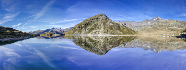 View of the Montespluga lake, Valchiavenna, Valtellina Lombardy Italy Europe