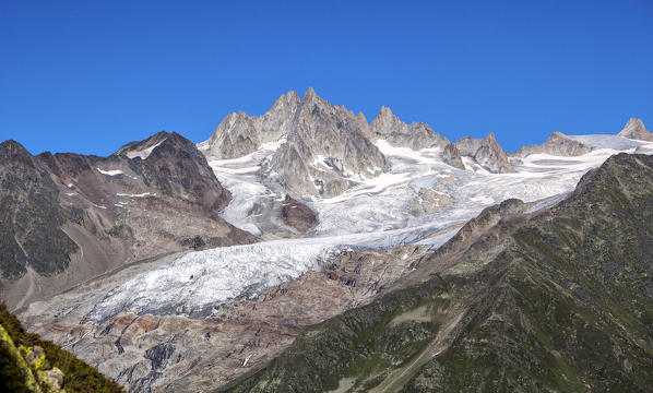 View of Aiguille Du Chardonnet. Mont Blanc. Haute Savoie. France