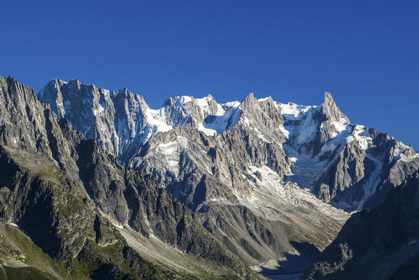 Les Grandes Jorasses are the most strikingly complex and powerful structure of the Mont Blanc massif. France