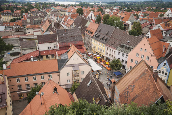 Top view of Fussen  Bavaria southern Germany Europe