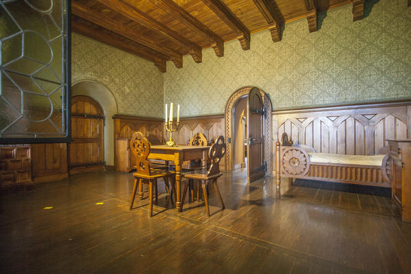 Interior of Neuschwanstein castle Fussen  Bavaria southern Germany Europe