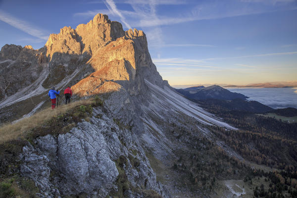 Photographers in action Furcella De Furcia Odle Funes Valley South Tyrol Dolomites Trentino Alto Adige Italy Europe