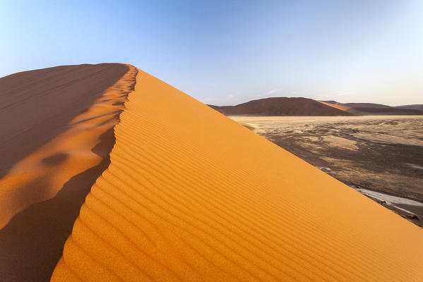 Dune 45 the star dune composed of 5 million year old sand Sossusvlei Namib Desert Naukluft National Park in Namibia Africa