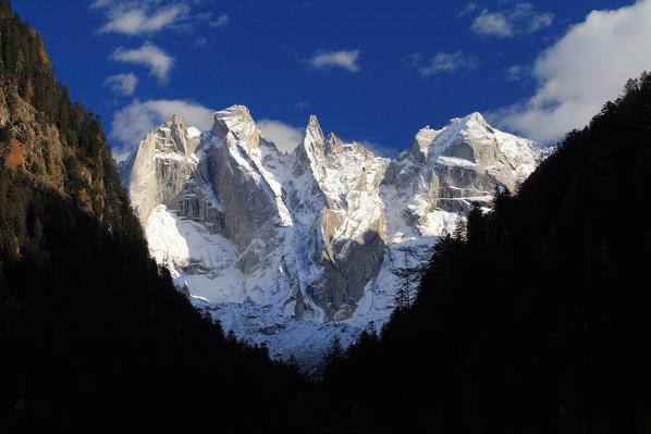 Snowy sciore. Bondasca Valley Rhaetian Alps Switzerland Europe