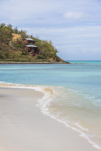 Fine sand and turquoise water of the Caribbean Sea Ffryes Beach Sheer Rocks Antigua and Barbuda Leeward Island West Indies