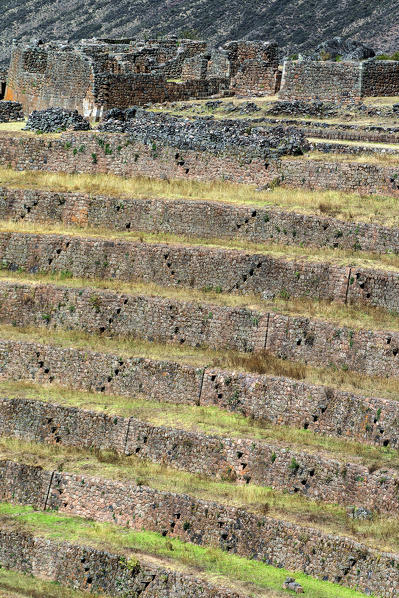 Pì­saq is a Peruvian village in the Sacred Valley on the Urubamba River. The Inca constructed agricultural terraces on the steep hillside, which are still in use today Peru South America