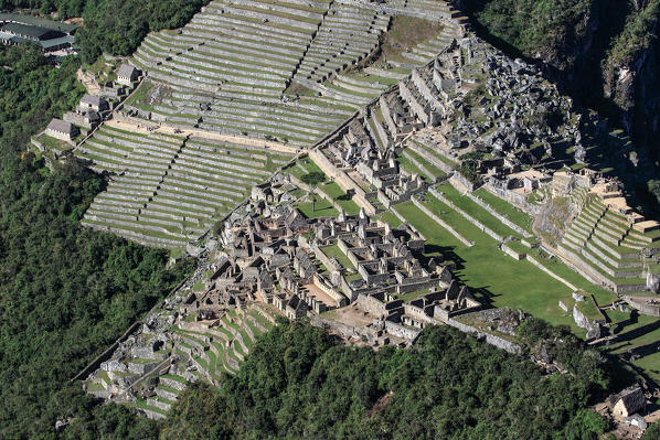 The summit of Huayna Picchu, also known as Wayna Picchu, gives trekkers a bird's-eye view of Machu Picchu Peru South America