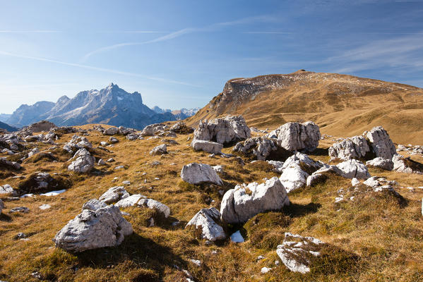 Mount Civetta seen from Mondeval, Dolomites, Selva di Cadore, province of Belluno, Veneto, Italy