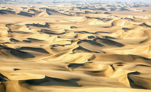The spectacular dunes of the Namib, a coastal desert in southern Africa. The name Namib is of Nama origin and means 