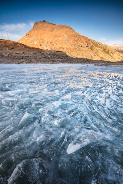 Blocks of ice, Montespluga, Chiavenna Valley, Sondrio province, Valtellina, Lombardy, Italy