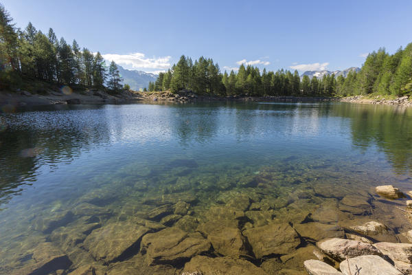 Lago Azzurro, Spluga Valley, province of Sondrio, Valtellina, Lombardy, Italy