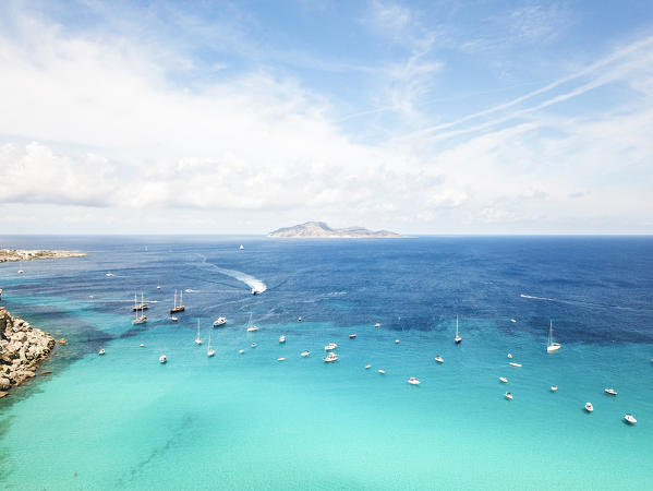 Cala Rossa, Favignana island, Aegadian Islands, province of Trapani, Sicily, Italy