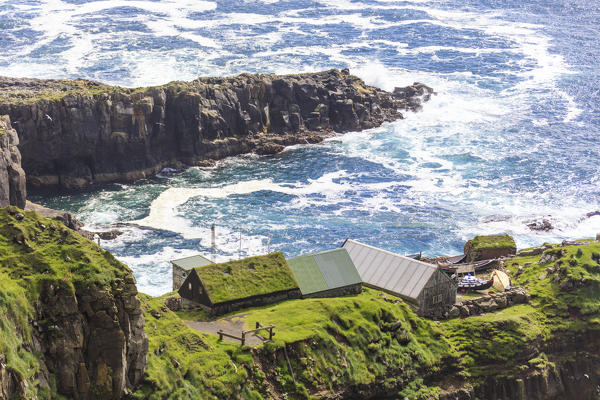 Harbour of Mykines island, Faroe Islands, Denmark