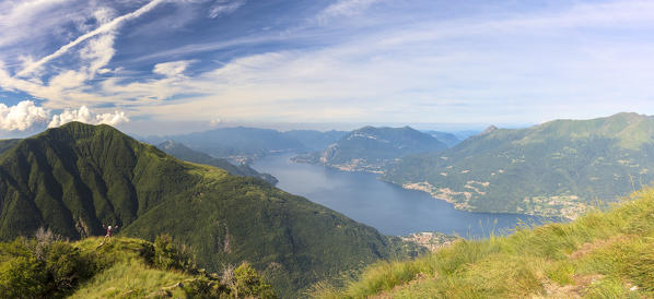 Panoramic of Monte Legnoncino and Lake Como, Lecco province, Lombardy, Italy